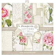 STAMPERIA - Letters & Flowers paper pack 12x12
